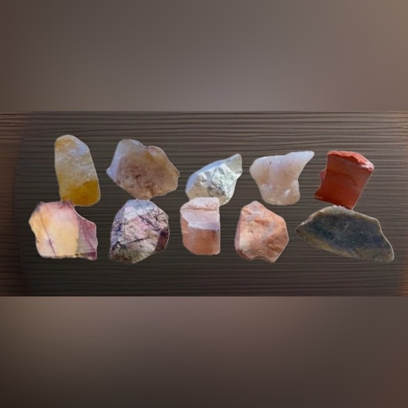 10 Natural Raw Gemstones 2-4” Opal, Moss Agate, Rhodonite, Mookaite & More 2 Lbs - Picture 12 of 12